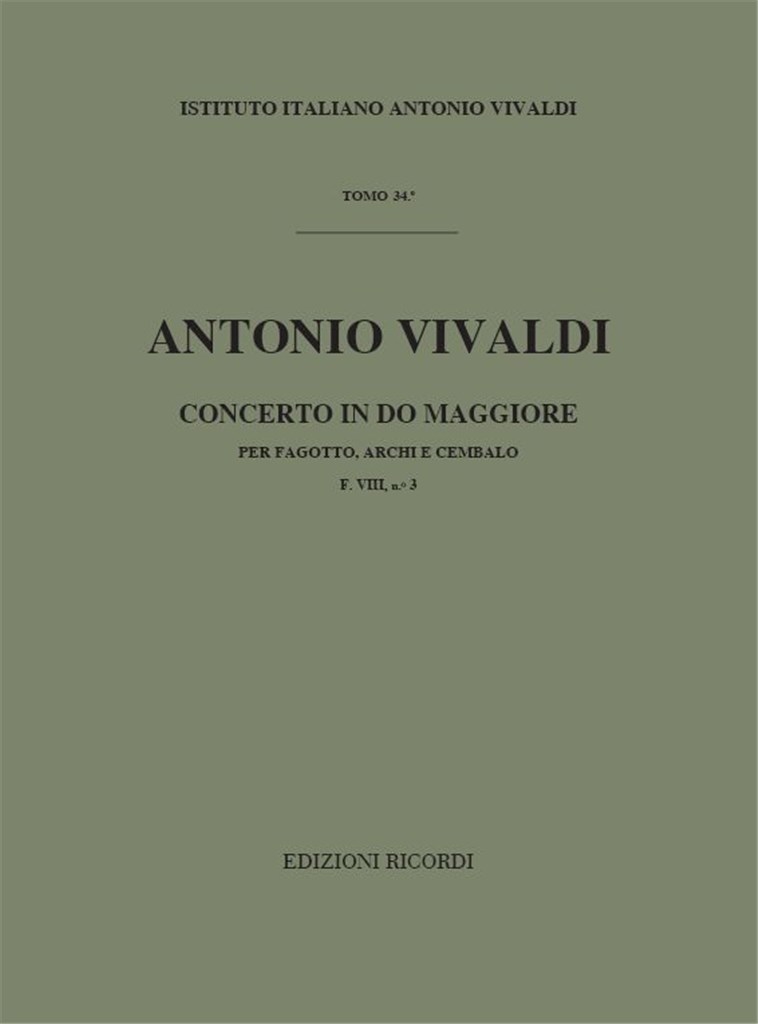Concerti Per Fg., Archi E B.C.: In Do Rv 478